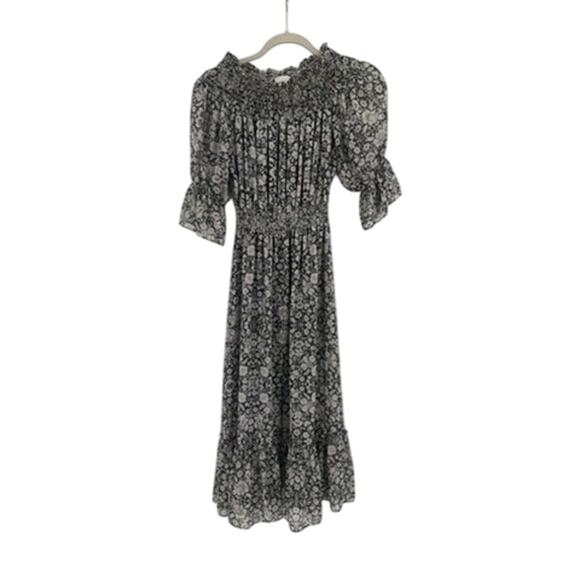 MISA Off The Shoulder Floral Midi dress - Picture 3 of 7